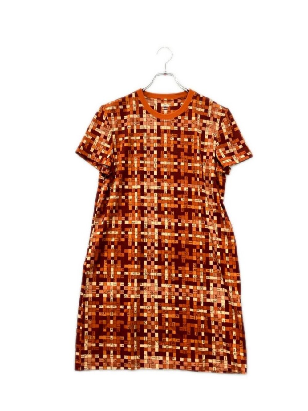 Hermes Short Sleeve Bolduc Check Dress 38